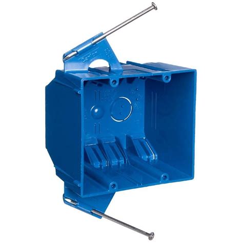 double gang junction box with holes in cover|shallow 2 gang outlet box.